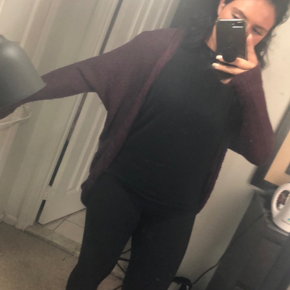 Burgundy cardigan